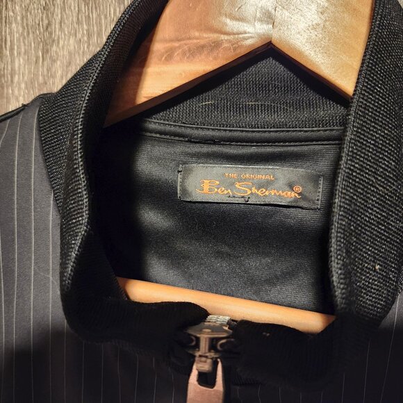 Ben Sherman - Black Pinstripe Harrington Jacket - Picture 3 of 8